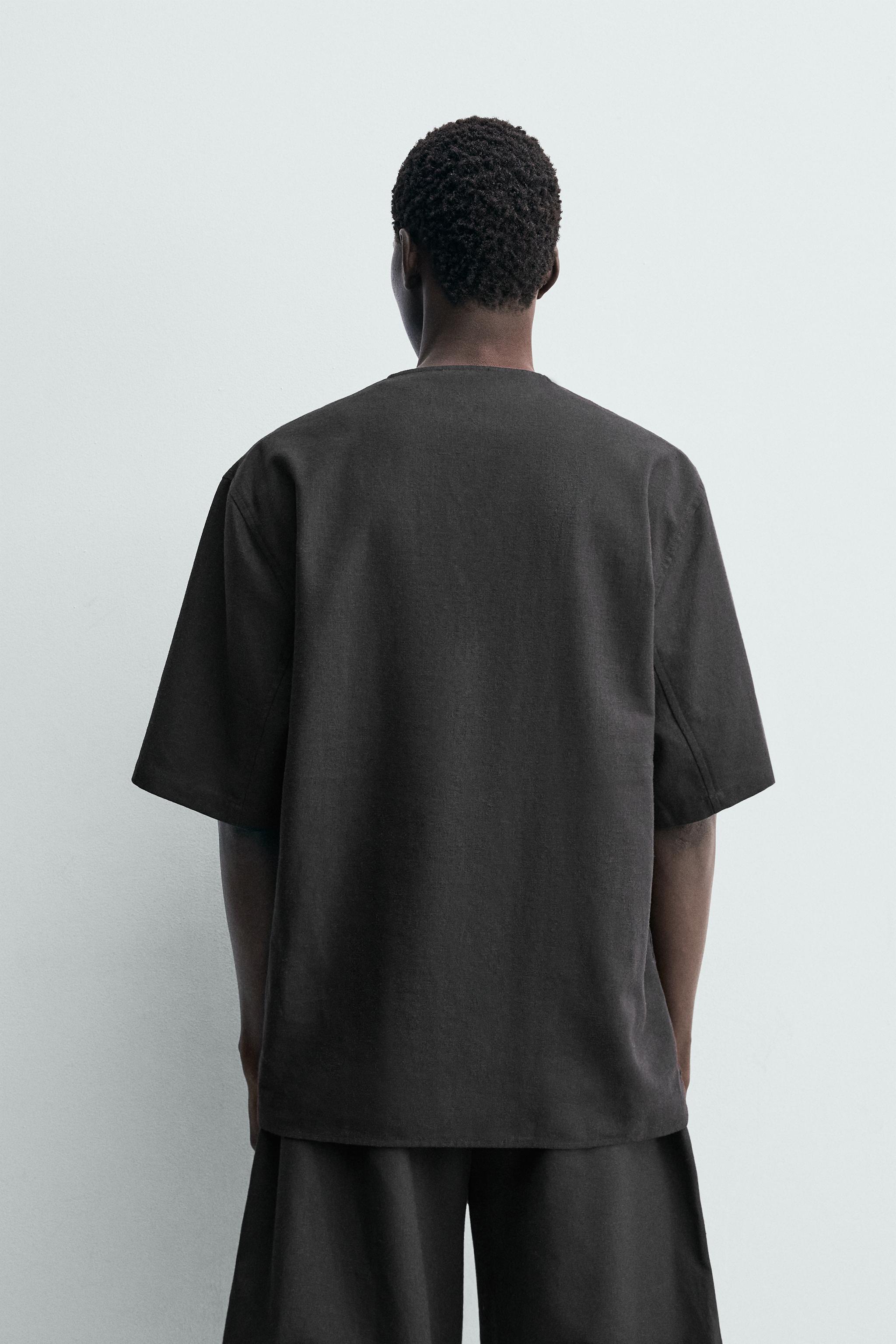 LINEN BLEND POLO SHIRT